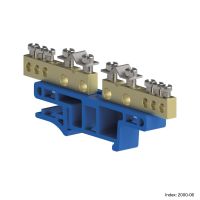 Listwa zaciskowa 2x5-torowa do montażu na szynie TS35, niebieska, MSF | 2000-06 Elektro-Plast Nasielsk