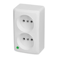 Gniazdo n/t podwójne GNT 2x2P IP20 białe, Berg | 3744-00 Elektro-Plast Nasielsk