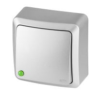 Łącznik n/t zwierny “światło” IP20, srebrny, Berg | 3713-06 Elektro-Plast Nasielsk