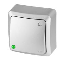 Łącznik n/t zwierny “dzwonek” IP20, srebrny, Berg | 3714-06 Elektro-Plast Nasielsk