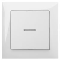 Łącznik p/t zwierny "światło" z podświetleniem, bez ramki, IP20, biały, Sentia | 1426-10 Elektro-Plast Nasielsk