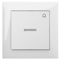 Łącznik p/t zwierny "dzwonek" z podświetleniem, bez ramki, IP20, biały, Sentia | 1427-10 Elektro-Plast Nasielsk