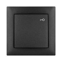 Łącznik p/t zwierny "klucz" B/R, IP20, czarny metalizowany, Sentia | 1404-19 Elektro-Plast Nasielsk
