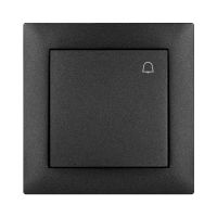 Łącznik p/t zwierny "dzwonek" B/R, IP20, czarny metalizowany, Sentia | 1414-19 Elektro-Plast Nasielsk