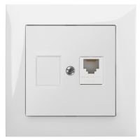Gniazdo p/t RJ11 B/R, IP20, białe, Sentia | 1450-10 Elektro-Plast Nasielsk
