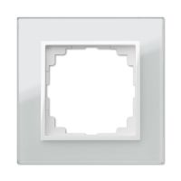 Ramka pojedyncza 1x uniwersalna, IP20, szkło, biała, Sentia | 1471-62 Elektro-Plast Nasielsk