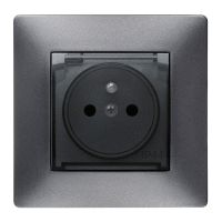Łącznik 1-biegunowy VOLANTE GPT 2P+Z Z/RGRAFITOWY / DYMNY | 2666-08 Elektro-Plast Nasielsk