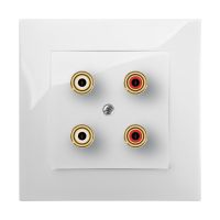 Gniazdo p/t głośnikowe x2 B/R, IP20, białe, Carla | 1758-10 Elektro-Plast Nasielsk