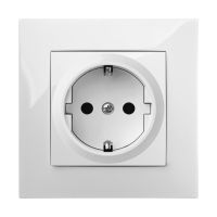 Gniazdo p/t pojedyncze 2P+Z Schuko B/R, IP20, grafitowe, Carla | 1737-18 Elektro-Plast Nasielsk