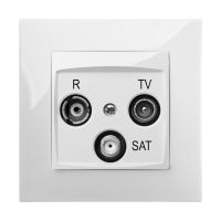 Gniazdo p/t antenowe R-TV-SAT końcowe B/R, IP20, grafitowe, Carla | 1753-18 Elektro-Plast Nasielsk