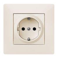 Gniazdo p/t pojedyncze 2P+Z B/R, IP44, grafitowe / dymne, Carla | 1766-18 Elektro-Plast Nasielsk