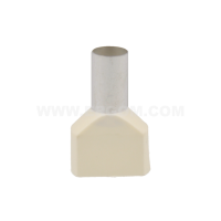 Końcówka tulejkowa izolowana podwójna HI 2X1/8 przekrój: 2x16/14 F, dł. tulejki 14 (opak 50szt) | E08KH-02020103101 Ergom