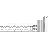 Wspornik szyn zbiorczych+profil M-2/5TN SET (zestaw) | R32RZ-05010301101 Ergom
