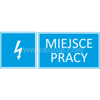 Tabliczka TZI 105X297S napis: Miejsce pracy | E04TZ-01041240100 Ergom
