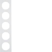 Ramka pięciokrotna, biały, połysk, R.3 | 10152289 Hager
