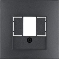 Płytka czołowa do gniazda głośnikowego i gniazda ładowania USB, antracyt mat, B.x | 10331606 Hager