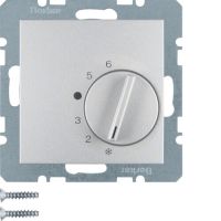 Regulator temperatury pomieszczenia zestyk zmienny i el.centralny, alu, B.x | 20261404 Hager