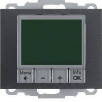 Regulator temperatury ze sterowaniem czasowym styk zwierny i el.centralny, antracyt, mat, K.1 | 20447106 Hager
