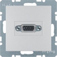 Gniazdo VGA, zaciski śrubowe, alu, mat, B.Kwadrat/B.7 | 3315411404 Hager