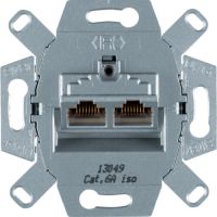 Mechanizm gniazda komputerowego UAE 2-kr (RJ45), ekranowane, kat.6a iso, One.platform | 4587 Hager