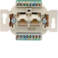 Mechanizm gniazda komputerowego UAE 2-kr (RJ11, RJ12, RJ45) kat. 5e, One.platform | 534576 Hager