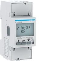 Licznik energii elektrycznej 1-fazowy, 80A 2M, wyjście imp., MID, agardio.measure | ECP180D Hager
