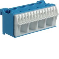 Blok samozacisków neutralny, niebieski, 4x16+14x4mm2, szer. 75mm, QuickConnect | KN18N Hager