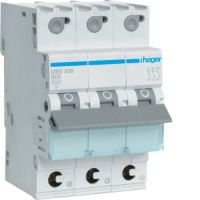 Wyłącznik nadprądowy 6kA 3P B 6A QuickConnect MCB | MBS306 Hager