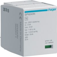 Moduł wymienny T3 MOV 4P sieć TN-S In=3kA MOV, SPD | SPN043N Hager