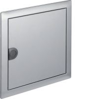 Ramka maskująca z drzwiami 1R/12M stal nierdzewna dostawy etapowe, Volta | VZ261N Hager