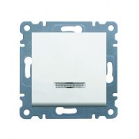 Łącznik kontrolny uniwersalny/schodowy, biały, Lumina | WL0220 Hager