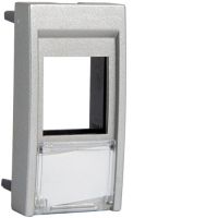 Płytka nośna z polem opisowym 1x RJ45 do gniazd Keystone, 1M, alu, systo | WS202T Hager