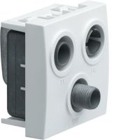 Gniazdo R-TV-SAT końcowe 2 wejścia, 2M, biały, Systo | WS257 Hager