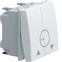 Łącznik żaluzjowy przyciskowy, 2M, biały, Systo | WS301 Hager