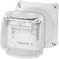 Puszka instalacyjna wewnętrzna DK 0604 GZ IP66 z dławnicami, z zac. 5-bieg., 4mm2, Cu, szara | 62000152 Hensel