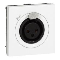 Gniazdo XLR-3 żeńskie, białe, 2 moduły, Mosaic | 078755 Legrand