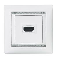 Gniazdo HDMI typu A 1.3 z zaciskami śrubowymi, białe, Valena | 770085 Legrand