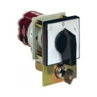 Łącznik krzywkowy 4G40-11-U, 40A, bez obudowy, pokrętło czarne 3-biegunowy (L-0-P) | 63-840307-041 Apator
