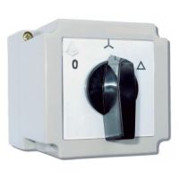 Łącznik krzywkowy 4G80-10-PK, 80A, w obudowie, pokrętło czarne 3-biegunowy (0-1) | 63-840306-061 Apator