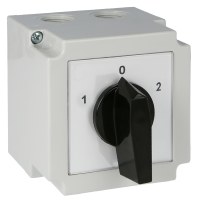 Łącznik krzywkowy 4G80-53-PK, 80A, w obudowie, pokrętło czarne 3-biegunowy (1-0-2) | 63-840345-061 Apator