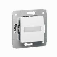 Przycisk pojedynczy z uchwytem etykiety 12V 6A-250V, biały, Cariva | 773612 Legrand