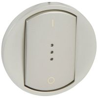 Klawisz łącznika dwubiegunowego z wskaźnikiem LED, tytanowy, Celiane | 068323 Legrand