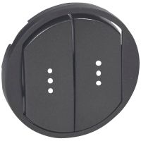 Klawisz podwójny podświetlany grafitowy do łączników i przycisków, Celiane | 067904 Legrand