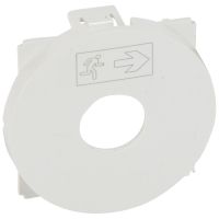 Plakietka łącznika oświetlanie awaryjnego, biała, Celiane | 068199 Legrand