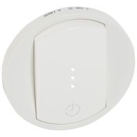 Plakietka łącznika czasowego wentylacji 250W, biała, Celiane | 068037 Legrand