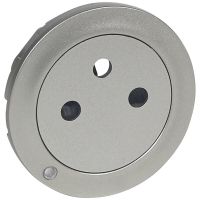 Plakietka do gniazd płaskich z/u ze wskaźnikiem LED, tytanowa, Celiane | 068415 Legrand