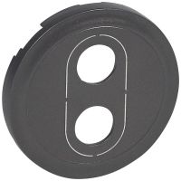 Plakietka do gniazd głośnikowych pojedynczych, bananowo-grafitowa, Celiane | 067872 Legrand