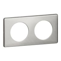 Ramka podwójna Anodised tekstura aluminium, Celiane | 068722 Legrand