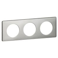 Ramka potrójna Anodised tekstura aluminium, Celiane | 068723 Legrand