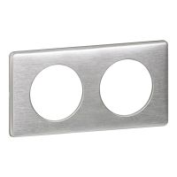 Ramka podwójna uniwersalna metal aluminiowa, Celiane | 068922 Legrand